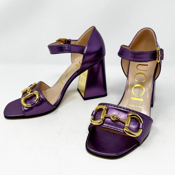 Gucci Baby Horsebit Block Heel Sandals 36